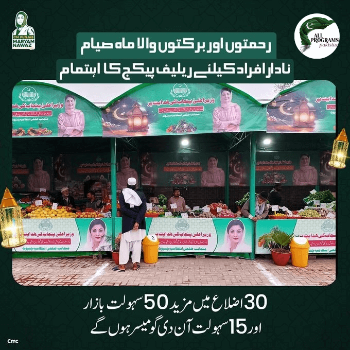 CM Maryam Sasta Bazaar in Ramzan 2026