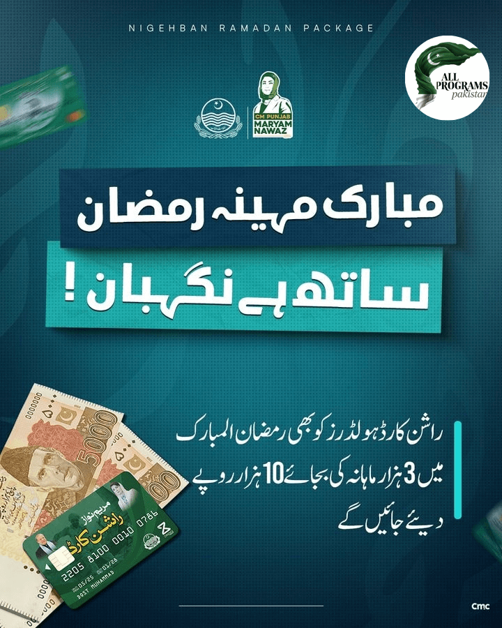 Rashan Card holders will get Rs 10,000 instead of Rs 3,000 in Ramzan 2026