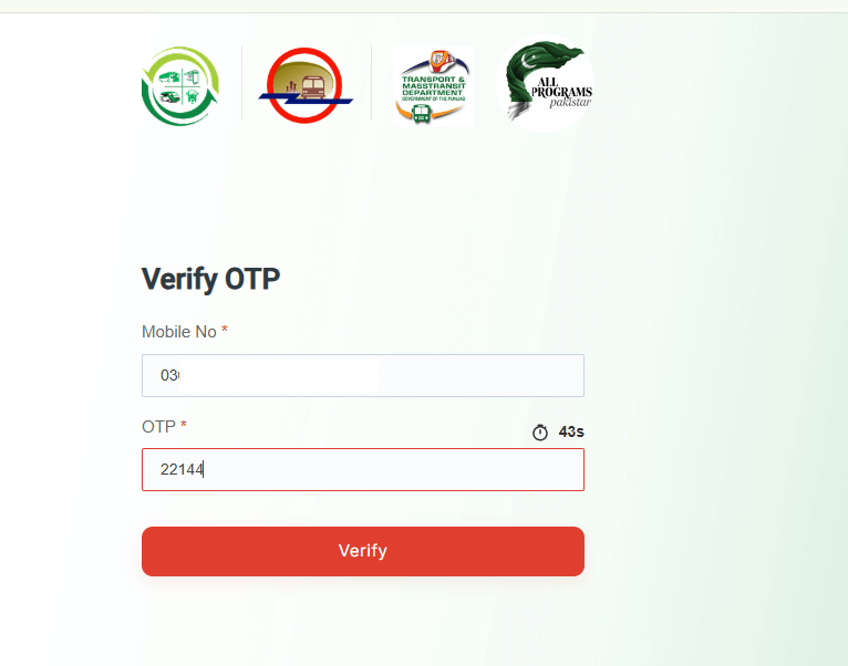First-Time Login Verification at official T-Cash Card website 