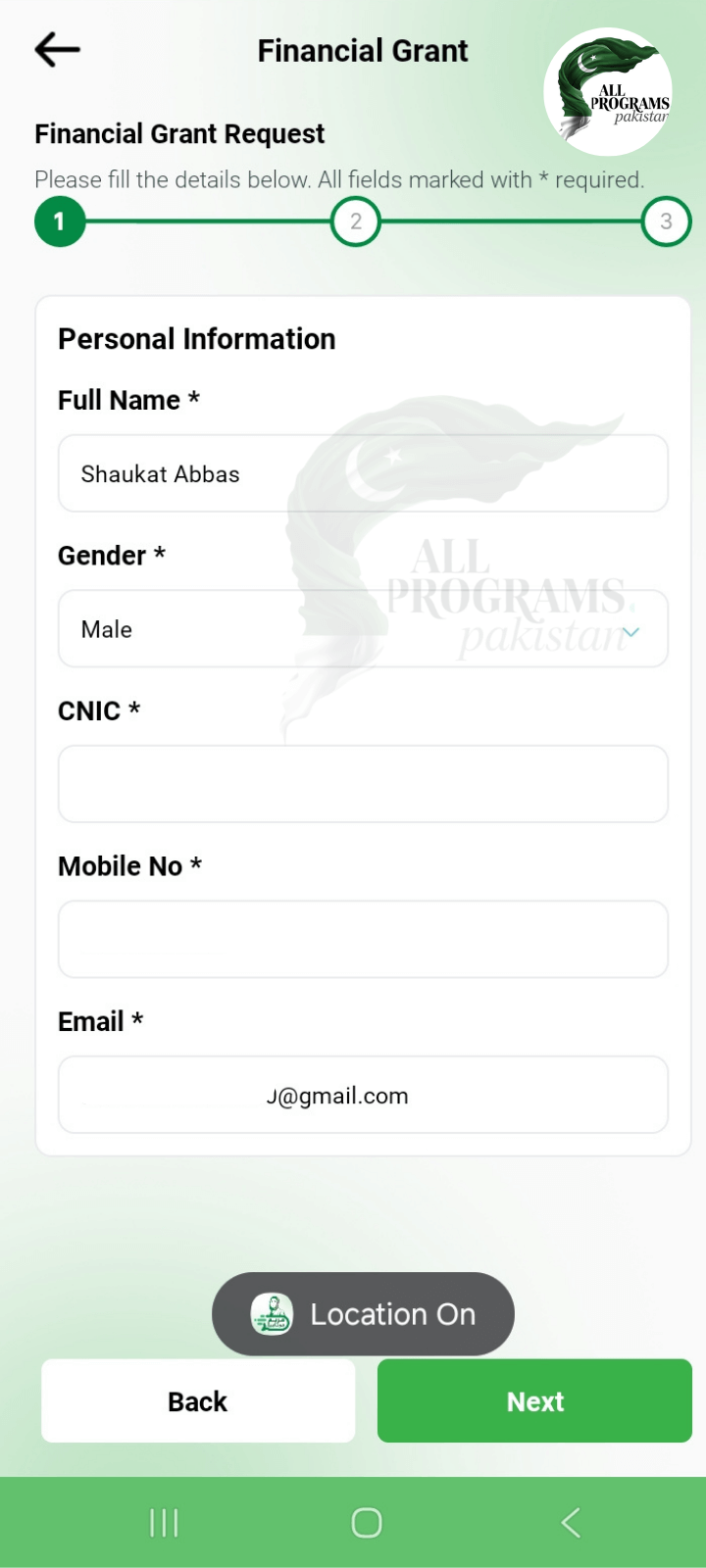 Fill Personal Information on Maryam Ko Batayn App