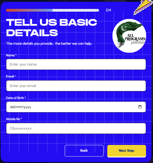 Give your Basic Details on Talk2CM Portal, If you're Below 18