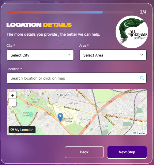 Location Details on Talk2CM Portal
