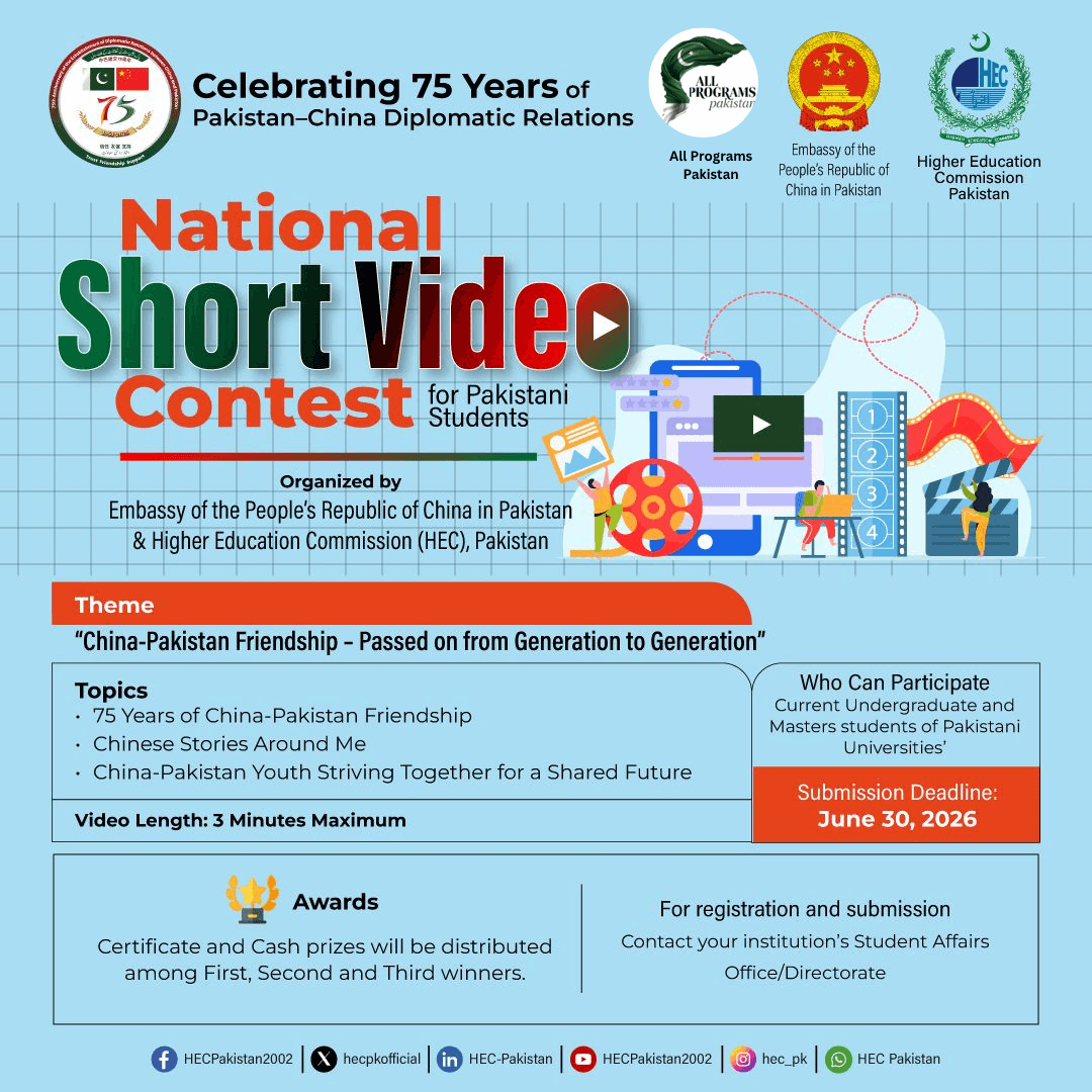 HEC Short Video Contest 2026 for Pakistani Students