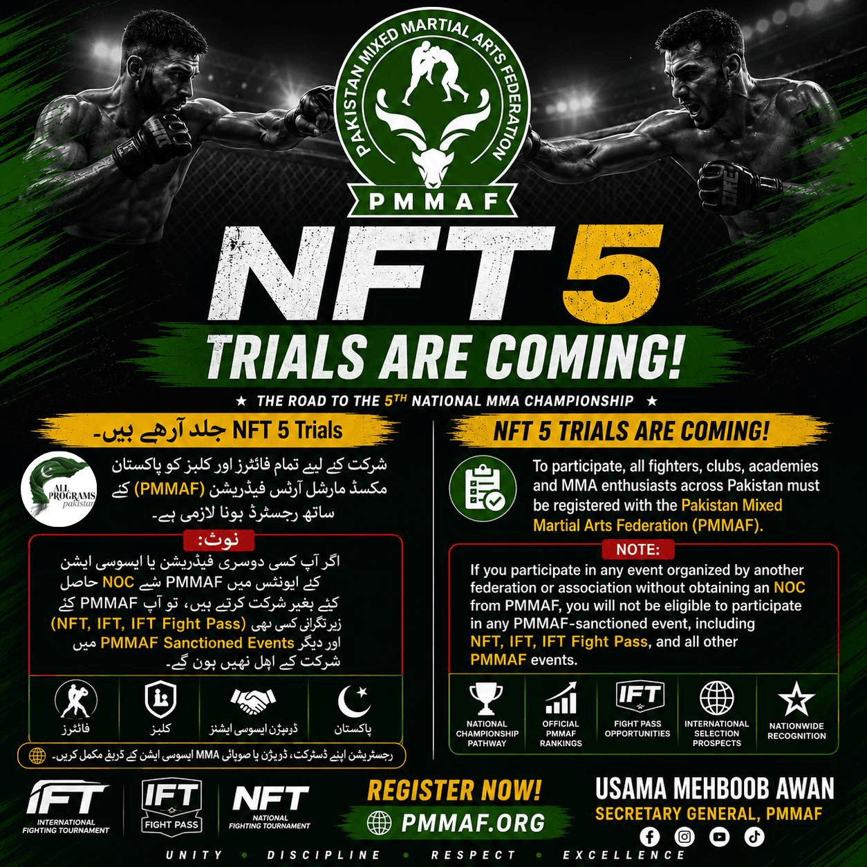 How to Register for NFT 5 MMA Championship 2026