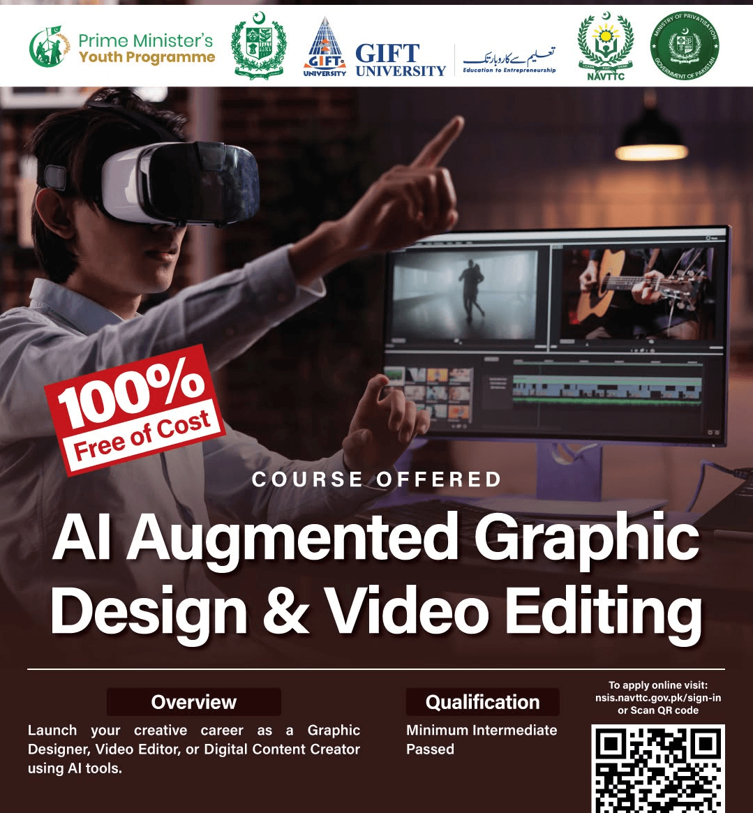 Graphic Design and Video Editing Skill in NAVTTC Skills of Tomorrow Batch 1