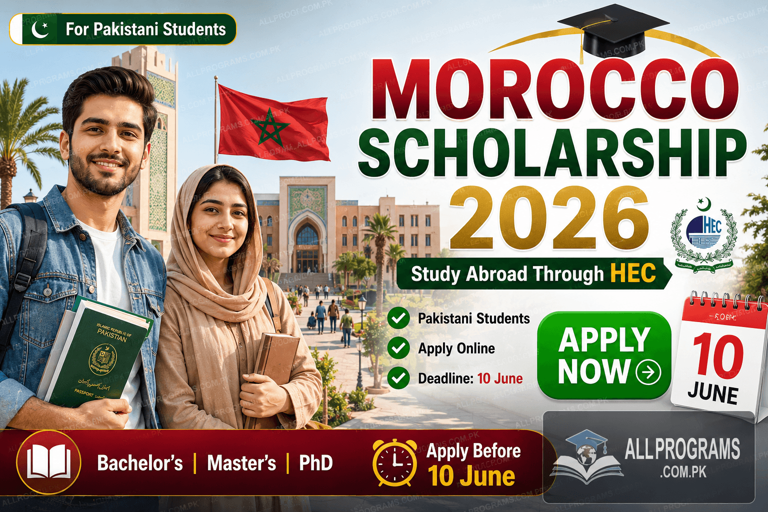 Morocco Government Scholarship Through HEC | Guide for Pakistani Students