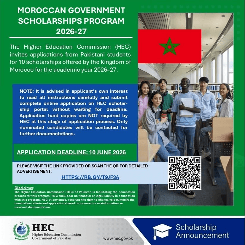 Morocco Government Scholarship Through HEC | Guide for Pakistani Students