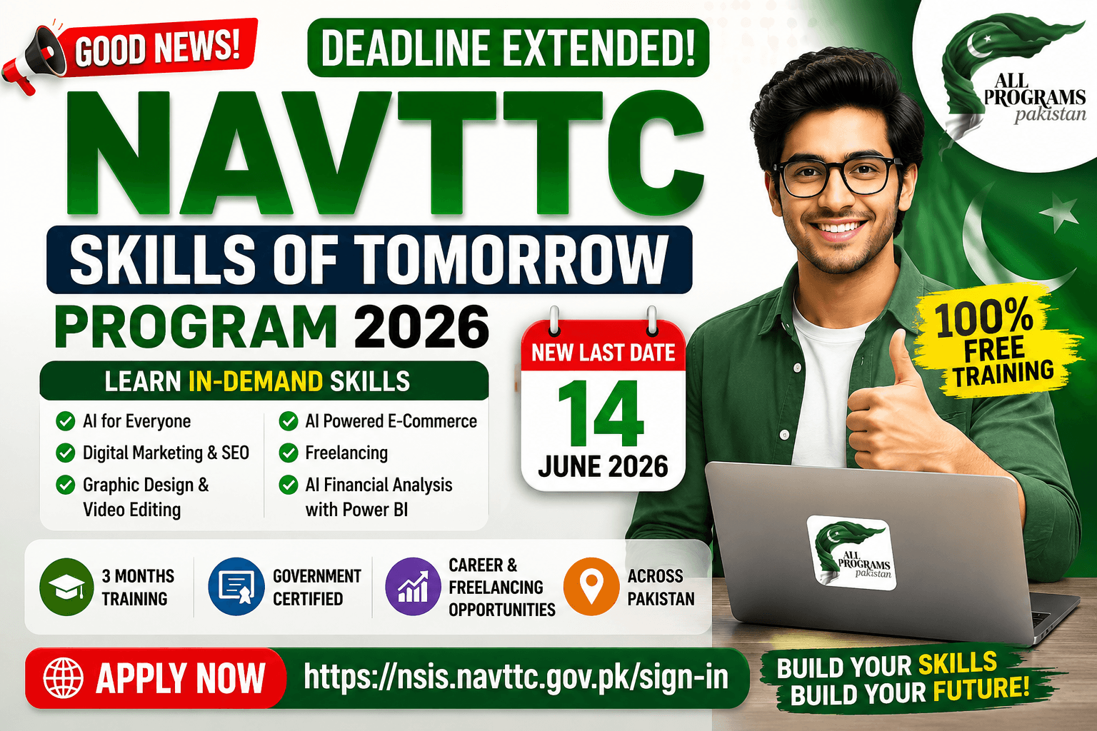 NAVTTC Skills of Tomorrow Program 2026 - Apply Before Deadline
