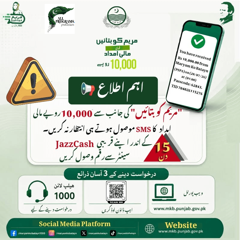 How to Receive 10,000 if you have received a message from Maryam Ko Batayn