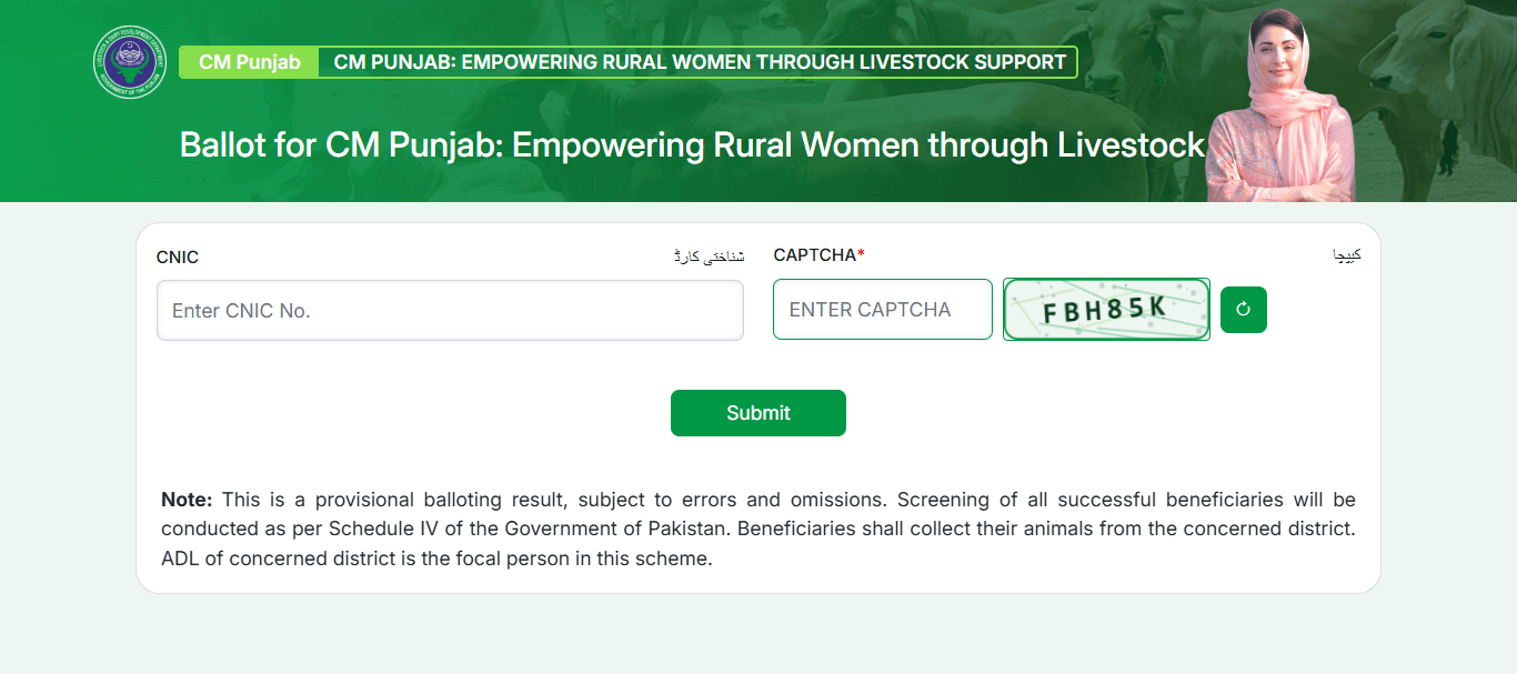Ballot for CM Punjab: Empowering Rural Women through Livestock Support
