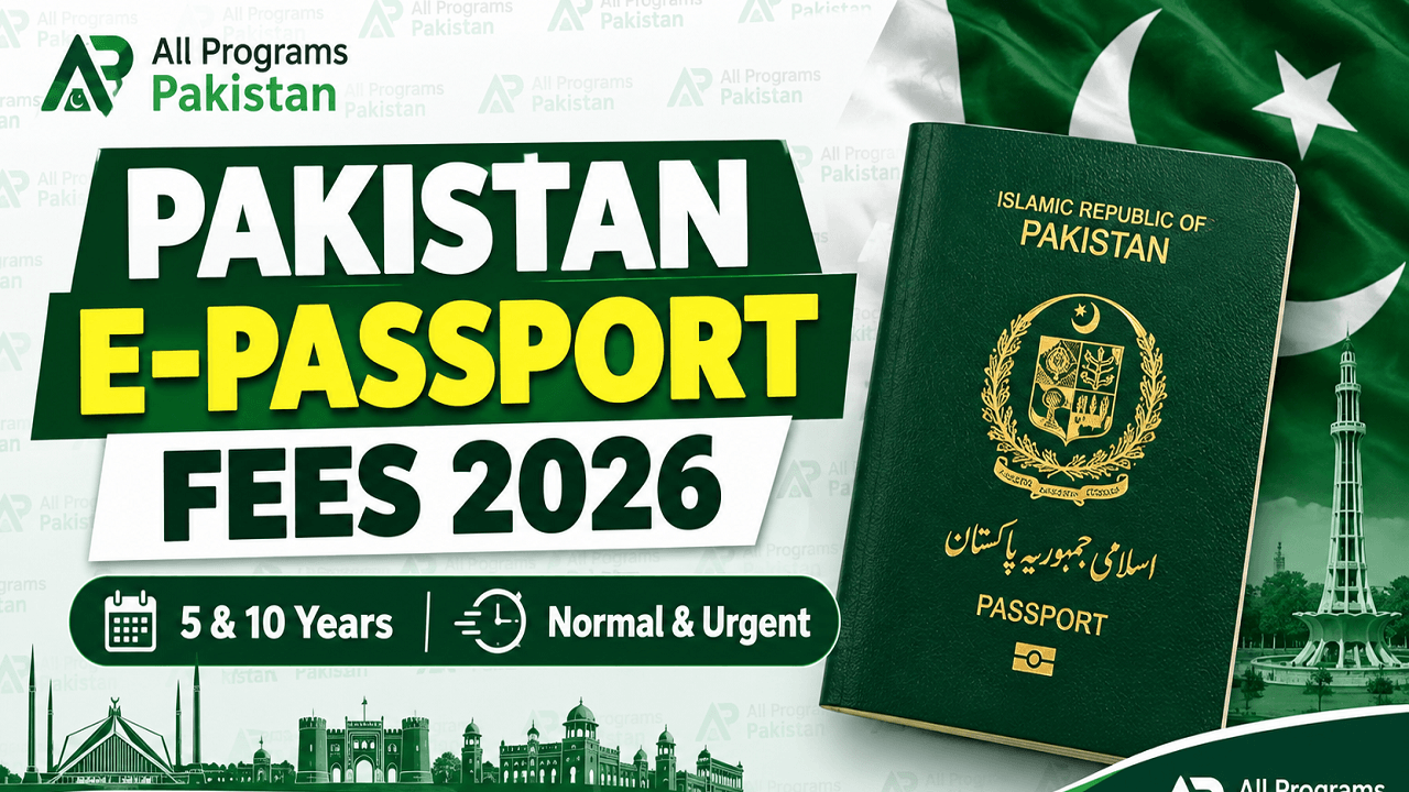 Pakistan E-Passport Fees 2026 – 5 & 10 Years, Normal & Urgent
