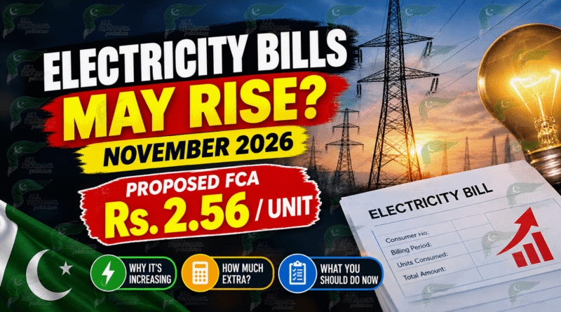 Pakistan Electricity Bills May Rise in November 2026