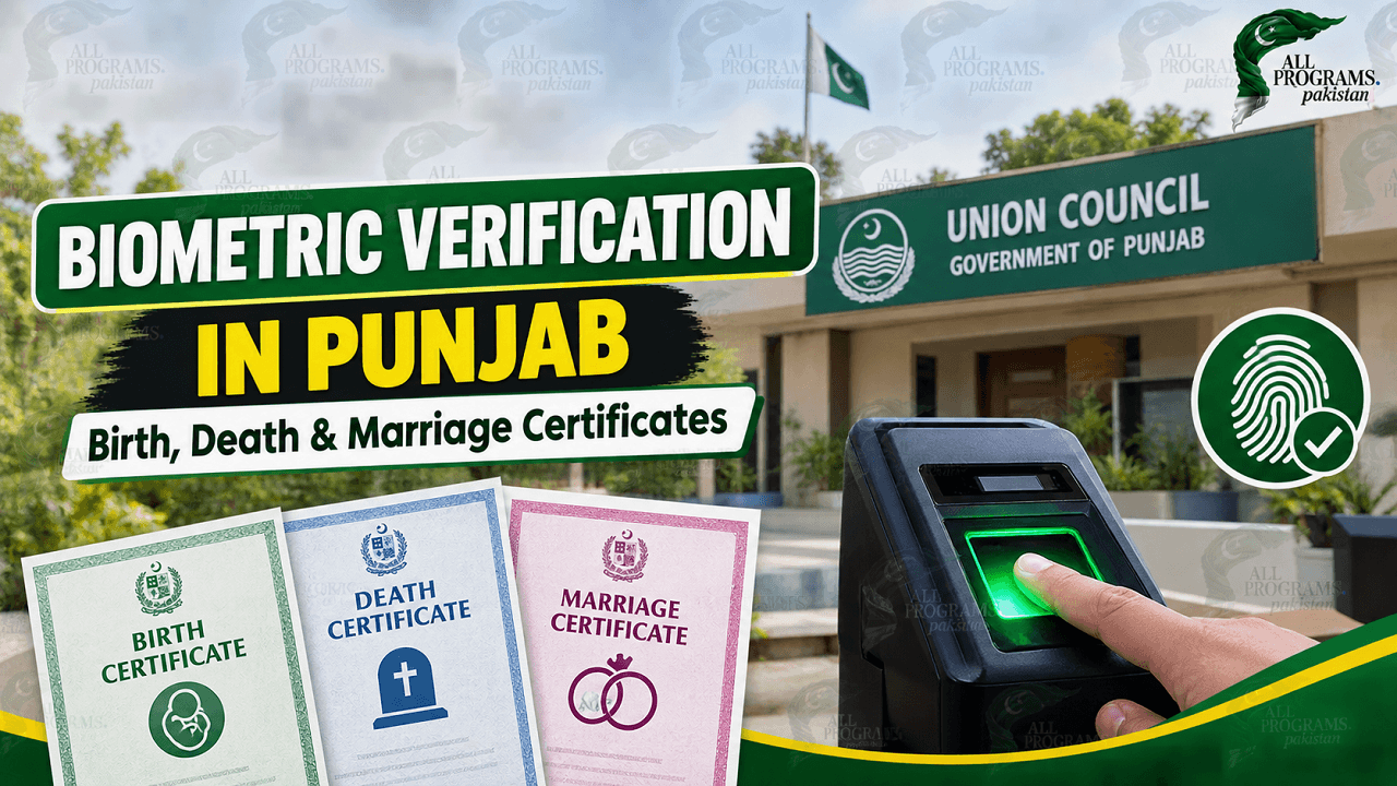 Punjab Introduces Biometric Verification for Birth, Death and Marriage Certificates